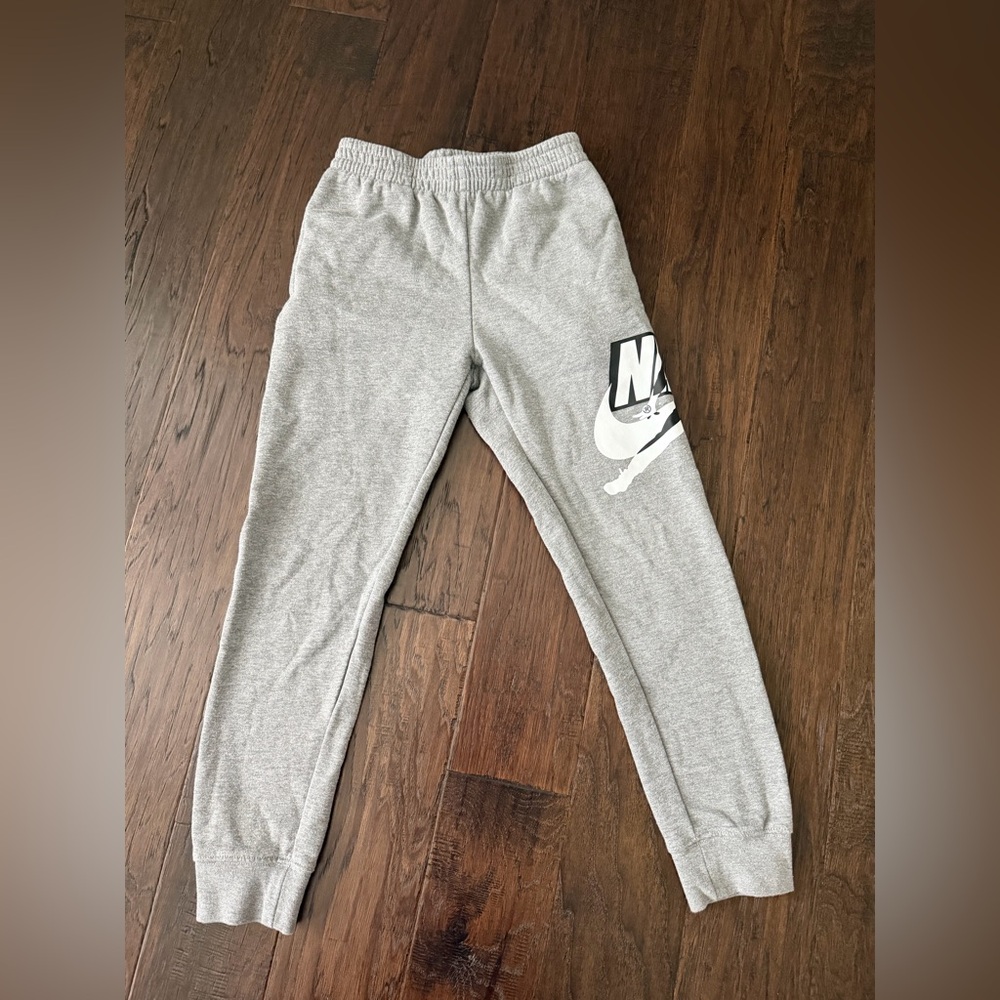 Nike Light Gray Joggers with Logo